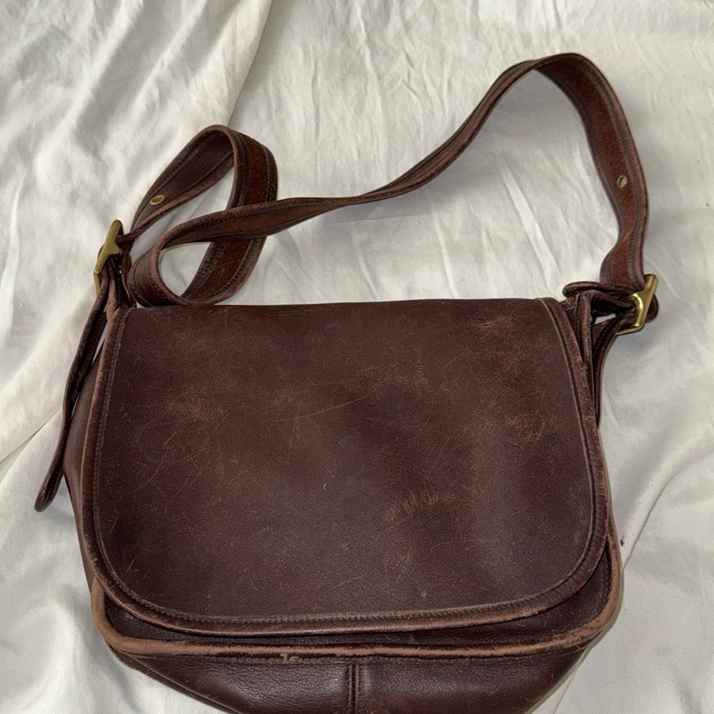 Vintage Leather Coach Bag